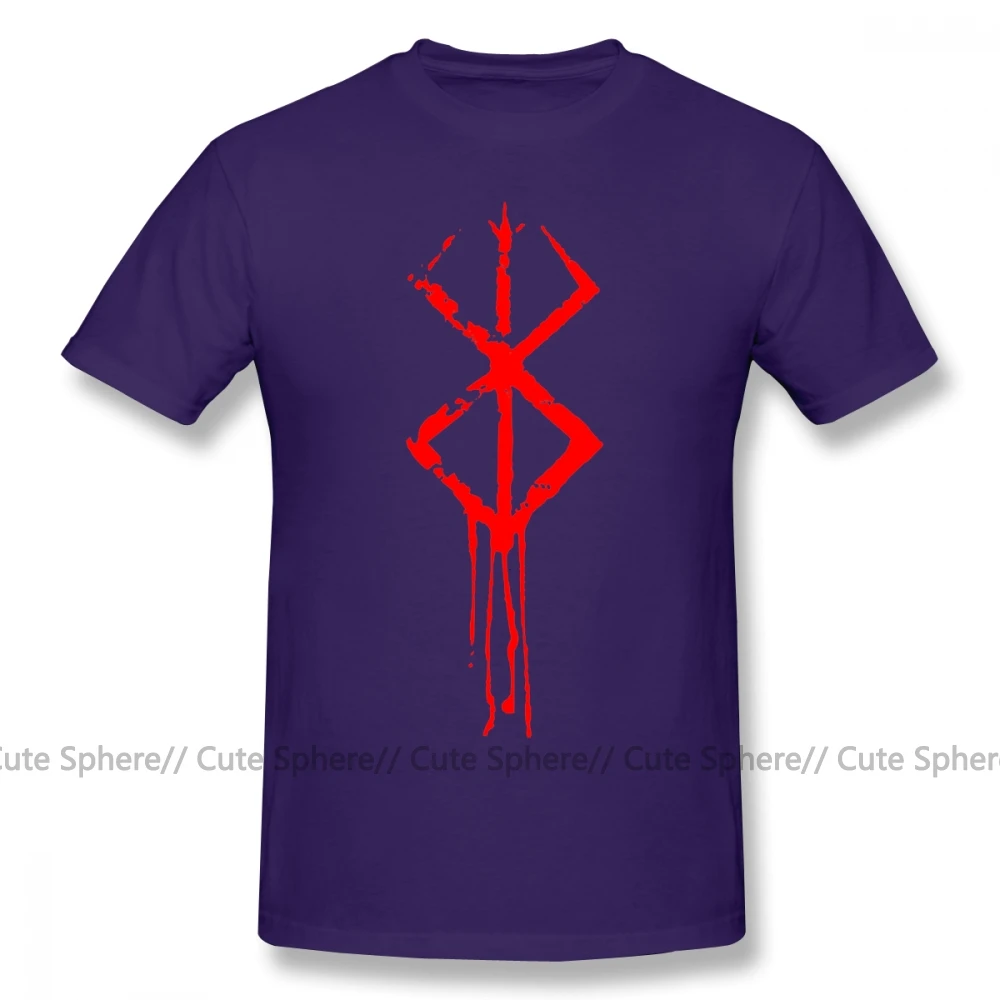 Berserk/футболка, бренд Berserk Of Sacrifice, Мужская футболка с принтом, забавная футболка с коротким рукавом, плюс размер, 100 хлопок, Повседневная футболка - Цвет: Purple