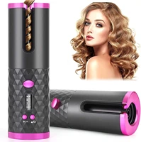 automatic air wireless curler usb cordless hair curler auto portable ceramic barrel curling iron hair waver tongs curling wand