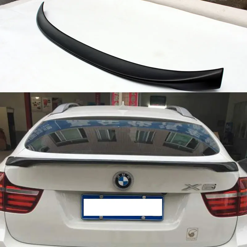 M пеформенный Стиль X6 E71 Неокрашенный Стекловолоконный задний спойлер багажника