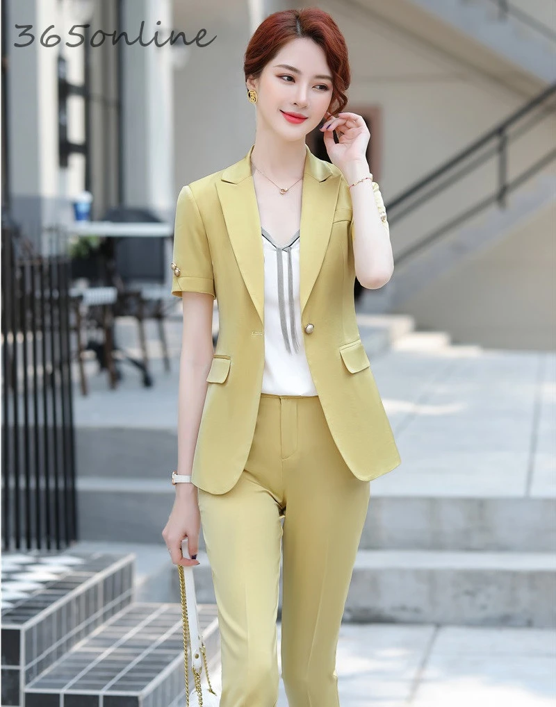 Женская Офисная Рабочая одежда блейзеры модель 2020 года летние официальные