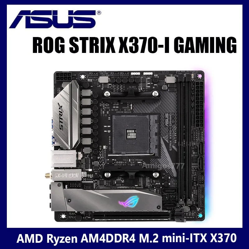 Bestellen Buchse AM4 Asus ROG STRIX X370-I GAMING Motherboard AMD X370 DDR4 PCI-E 3,0 M.2 SATA III USB 3,1 Desktop X370 Placa-Mãe AM4 Verwendet
