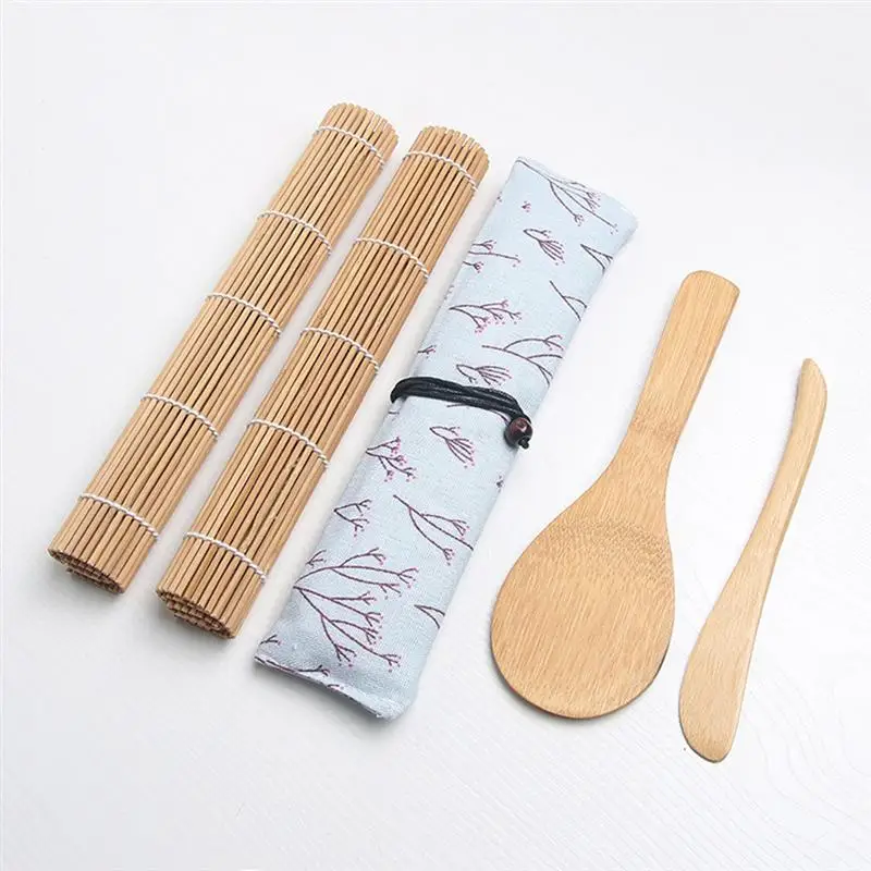 

15pcs Bamboo Sushi Making Kit Includes 2 Sushi Rolling Mats 1 Towl 1 Rice Paddle 1 Rice Spreader 5 Pairs Chopsticks