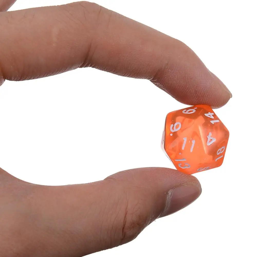 6 шт./компл. набор разноцветных игральных костей D20 с двадцатисторонними играми