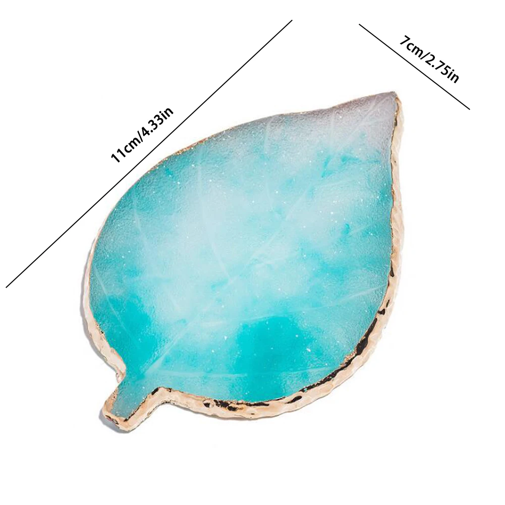 Палетка из натуральной смолы в форме листа для нейл арта акриловый держатель УФ