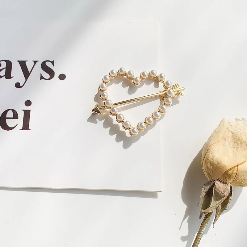 Заколка для волос SANSUMMER 2020 стильная заколка украшение с жемчужинами и стрелками