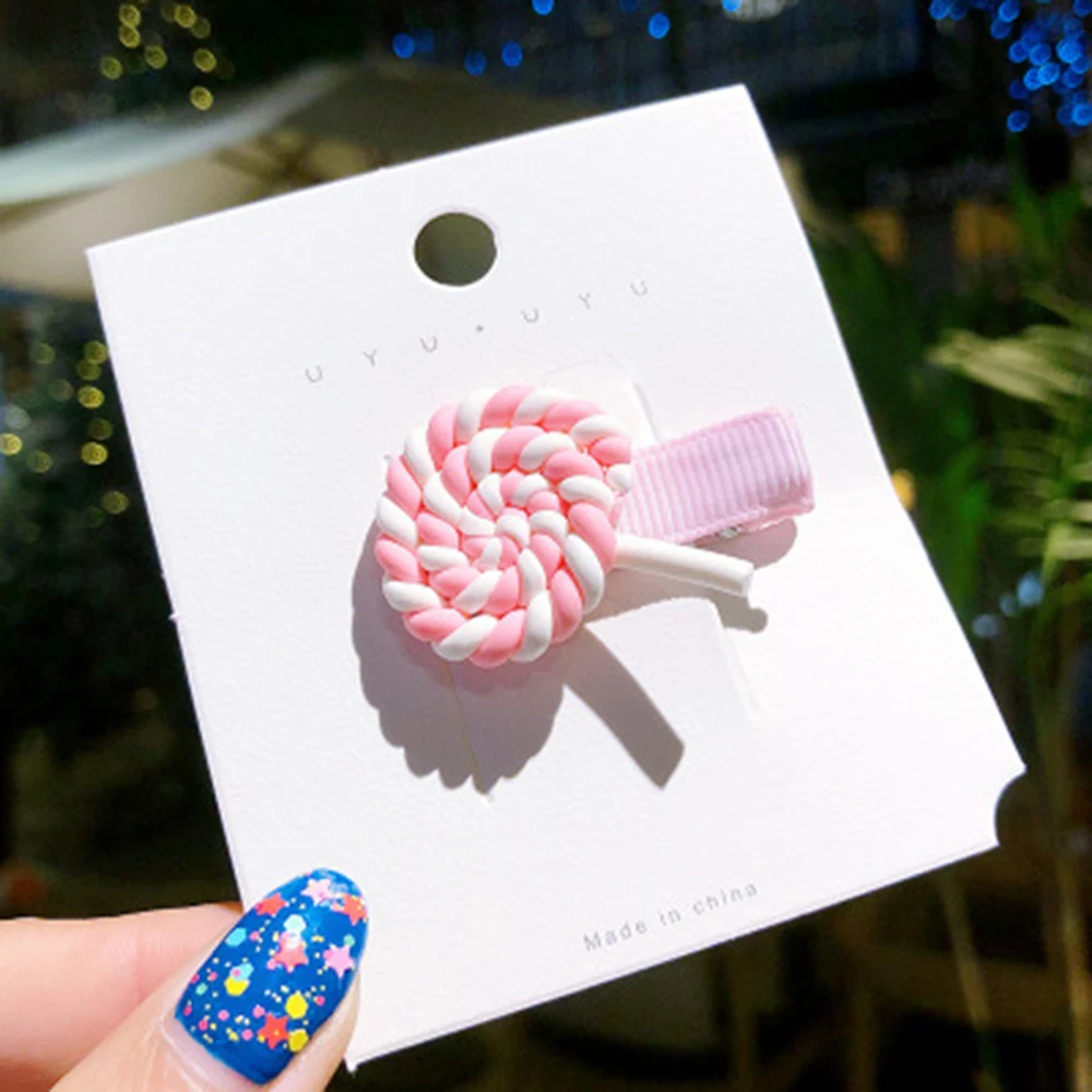 Новое поступление 2020 детские милые заколки для волос в виде леденцов аксессуары