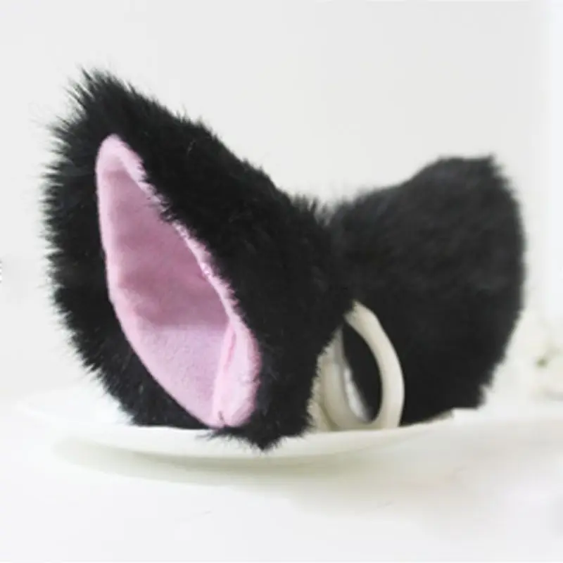 Косплей Вечеринка кошка лиса длинные меховые ушки Neko костюм заколка для волос