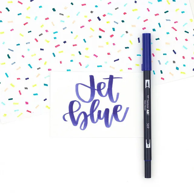 TOMBOW AB-T художественная кисть Ручка японская каллиграфия ручка 96 цветов Двойные головки профессиональная водный маркер ручка для рисования - Цвет: 569