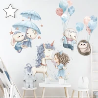 2022 animal wall sticker for boy girl kids room decor aesthetic self adhesive wallpaper decals for furniture mural stickers