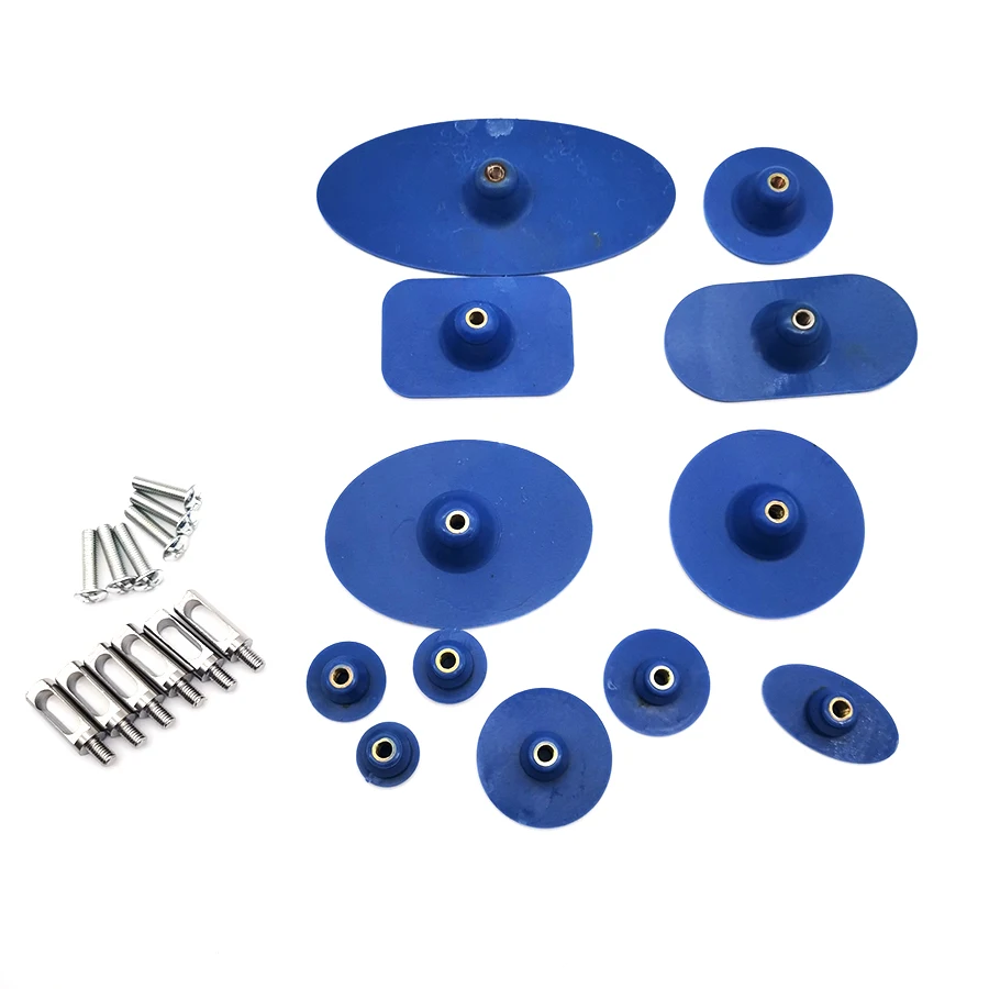 

12pcs Durable Extra Large Blue Glue Tabs Paintless Dent Repair Tools Remover Set