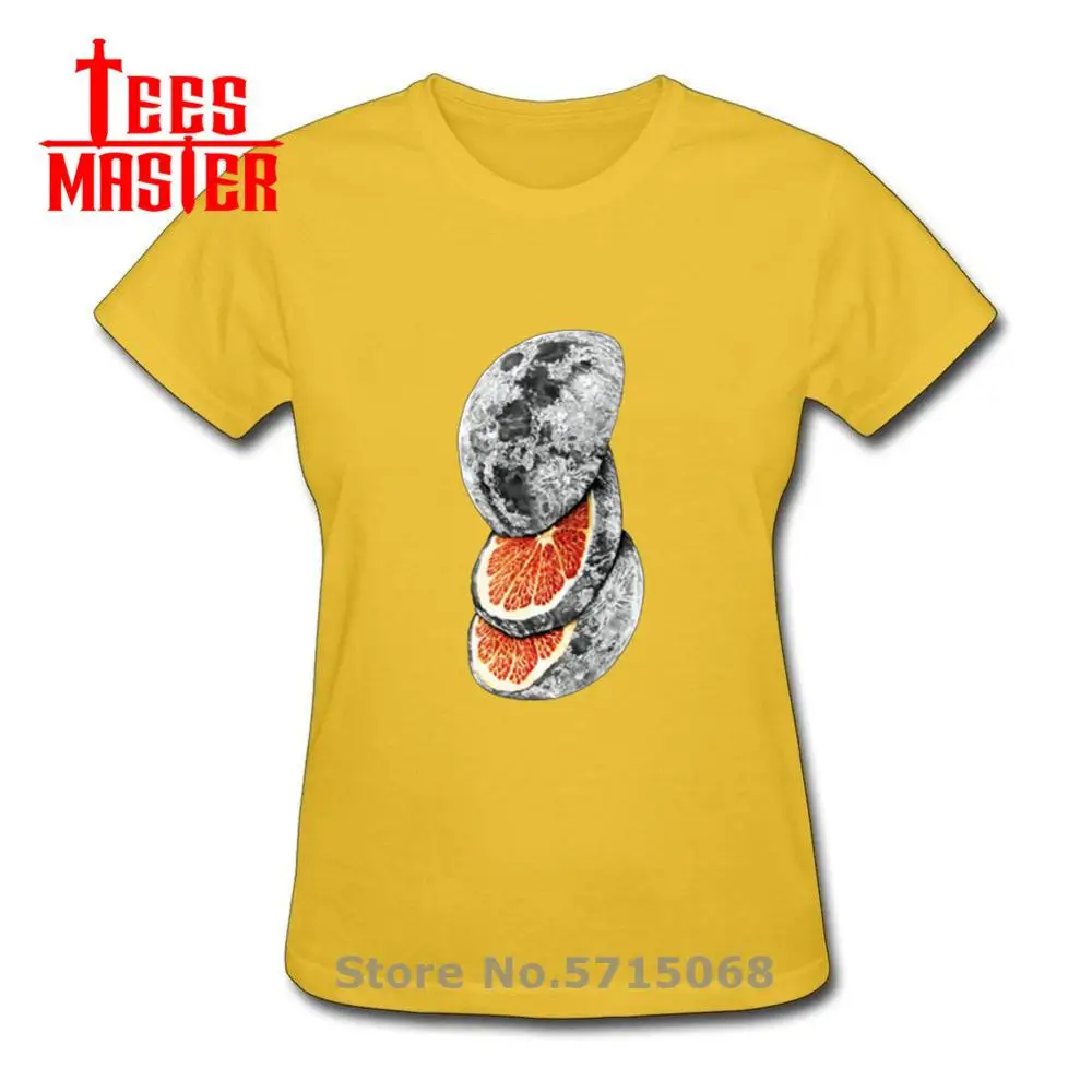 Забавные ломтик фрукты Moon футболка для мужчин фрукт в виде Луны и женщин