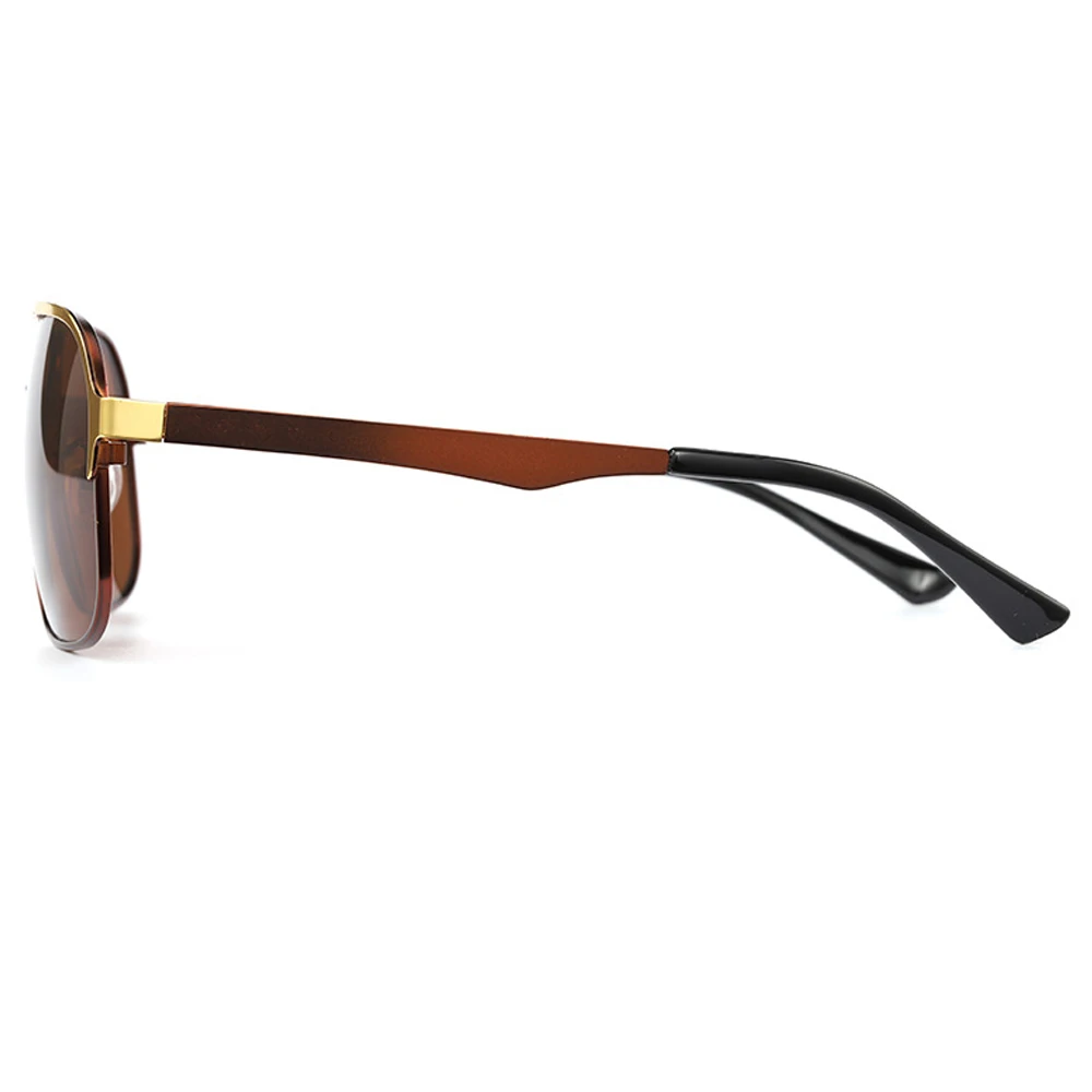 

2021 Blue Mirror Men Polarized Sunglasses Rectangle Metal Frame UV400 Men Driving Glasses With Box Size:59-19-142mm