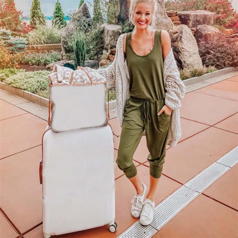 Сексуальный комбинезон без рукавов 2020 новый летний женский модный сексуальный