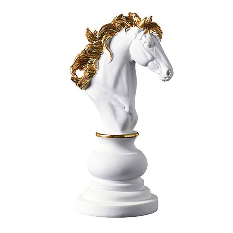 

Resin Retro International Chess Figurine for Interior King Knight Sculpture for Art Ornaments Home Decoration