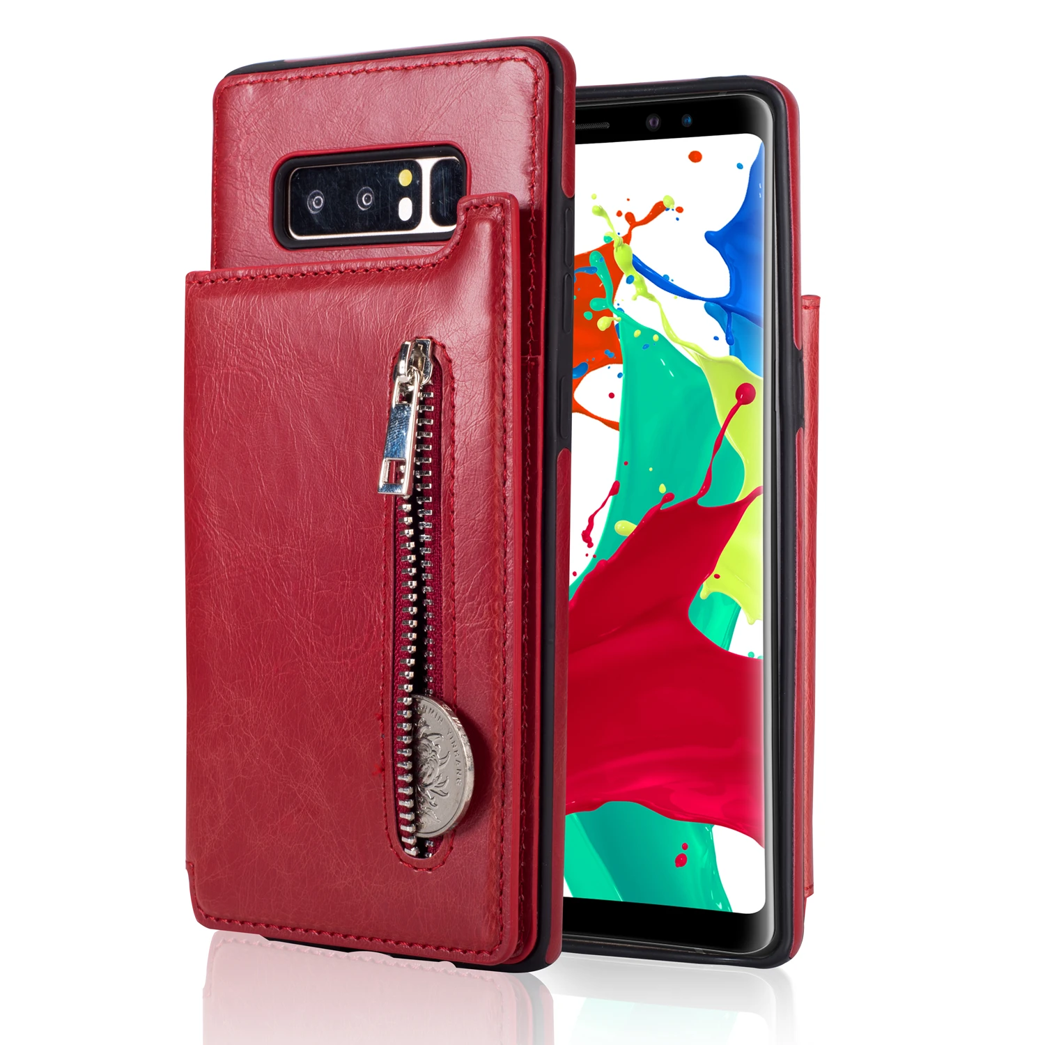 Чехол Кошелек на застежке молнии для samsung Galaxy S10 S9 S8 Plus чехол книжка телефона Note 9