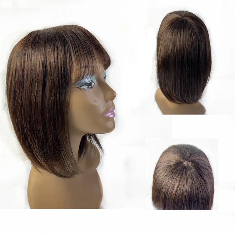 

Halo Lady Beauty Hair Toppers 100% Human hair For Women Brazilian Hair Piece Natural Wig 3 Clips In Hair Extensions Non-Remy