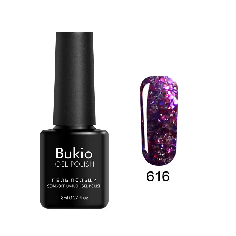 Алмазный Гель лак для ногтей Bukio блестящий УФ гель со светодиодной подсветкой
