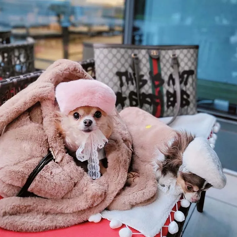 Головной убор для домашних питомцев из искусственного кроличьего меха |