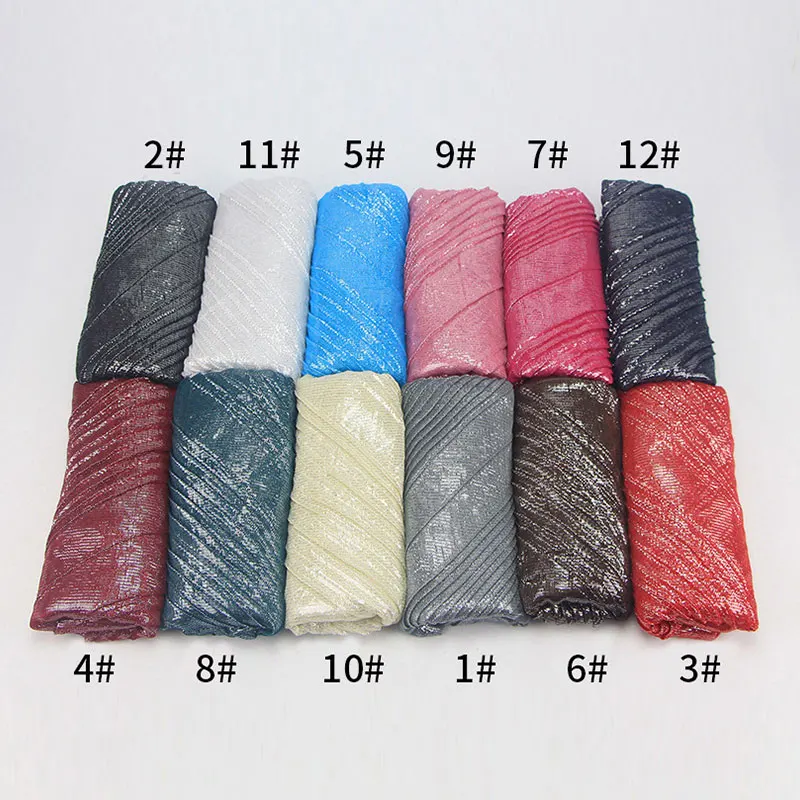 Блестящие шелковые шарфы женский платок атласный головной хиджаб женская