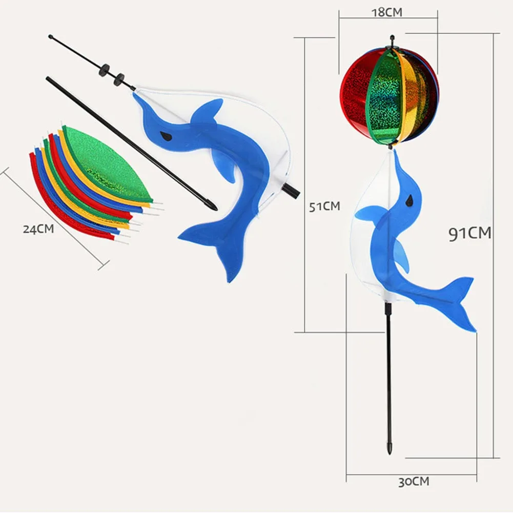 Мультяшный Радужный телефон дельфин красочный ветряной Спиннер мигающие