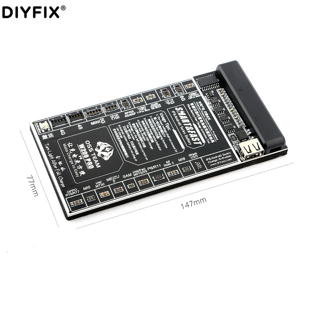 w209 pro v6 battery fast charging activation circuit board test for iphone 4 12 pro max for samsung xiaomi huawei oppo free global shipping