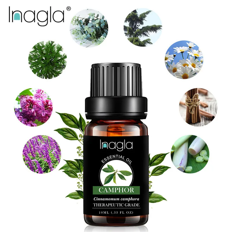 

Inagla 10ML Camphor Essential Oils 100% Pure Natural Pure Essential Oils for Aromatherapy Diffusers Oil Home Air Care