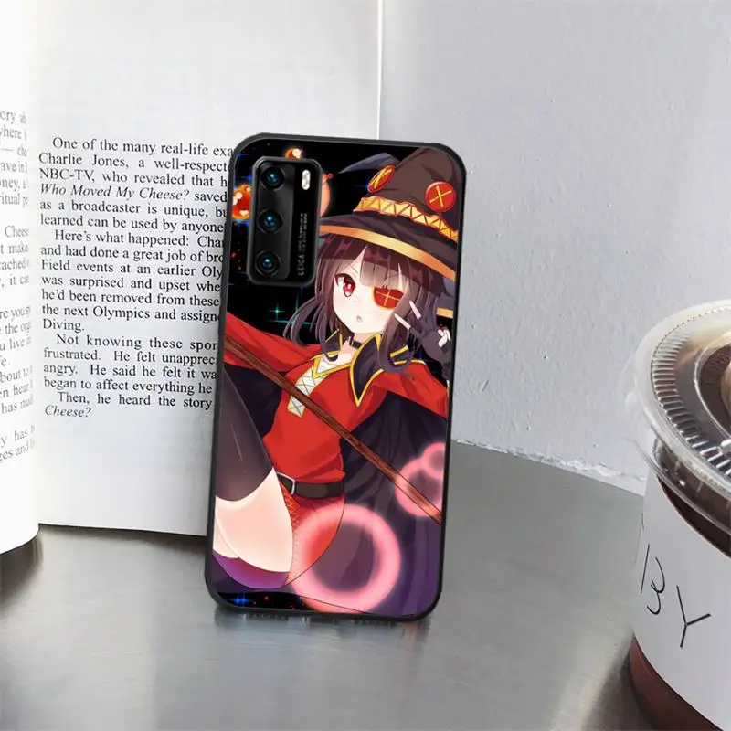 

Konosuba Megumin Coque Shell Phone Case for huawei P40 pro lite P8 P9 P10 P20 P30 psmart 2019 2017 2018