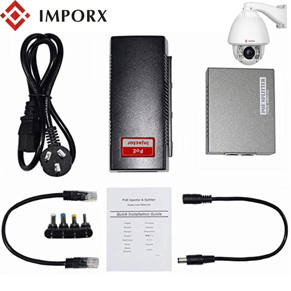 IMPORX POE инжектор и Набор сплиттеров для автоматического слежения PTZ ip камера