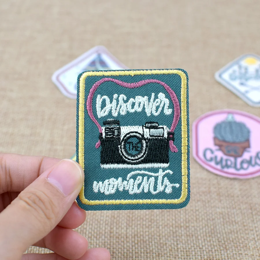 Приключения альпинизм одежда патчи Вышивка лес камера креативный значок патч