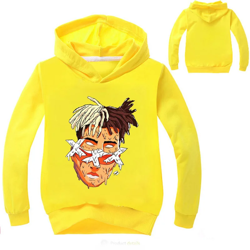 Xxxtentacion/свитер для детей от 2 до 16 лет Красная толстовка с капюшоном девочек