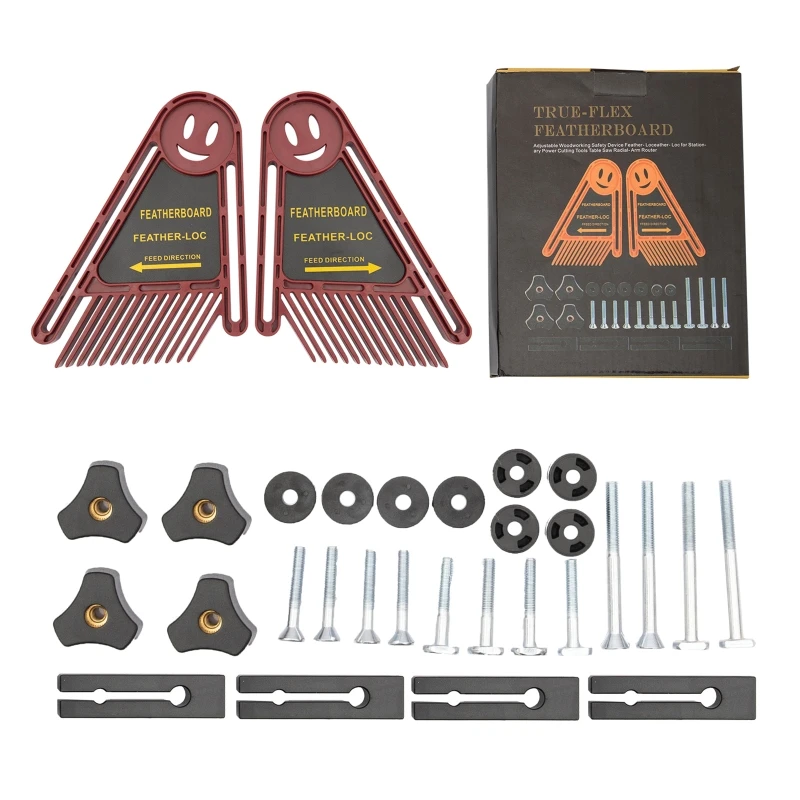 

Multi-purpose Featherboard Safety Table Saw Push Block Kit Woodworking Engraving Machine Miter Gauge Slot DIY Tools