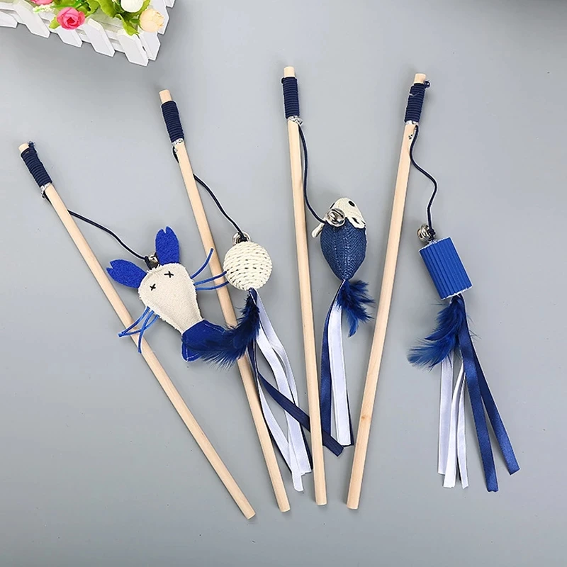 

Cat Toys Pet Toys Funny Cat Toys Mouse Lobster Ball Linen Small Fresh Bells Wooden Pole Feather Funny Cat Stick Pet Products