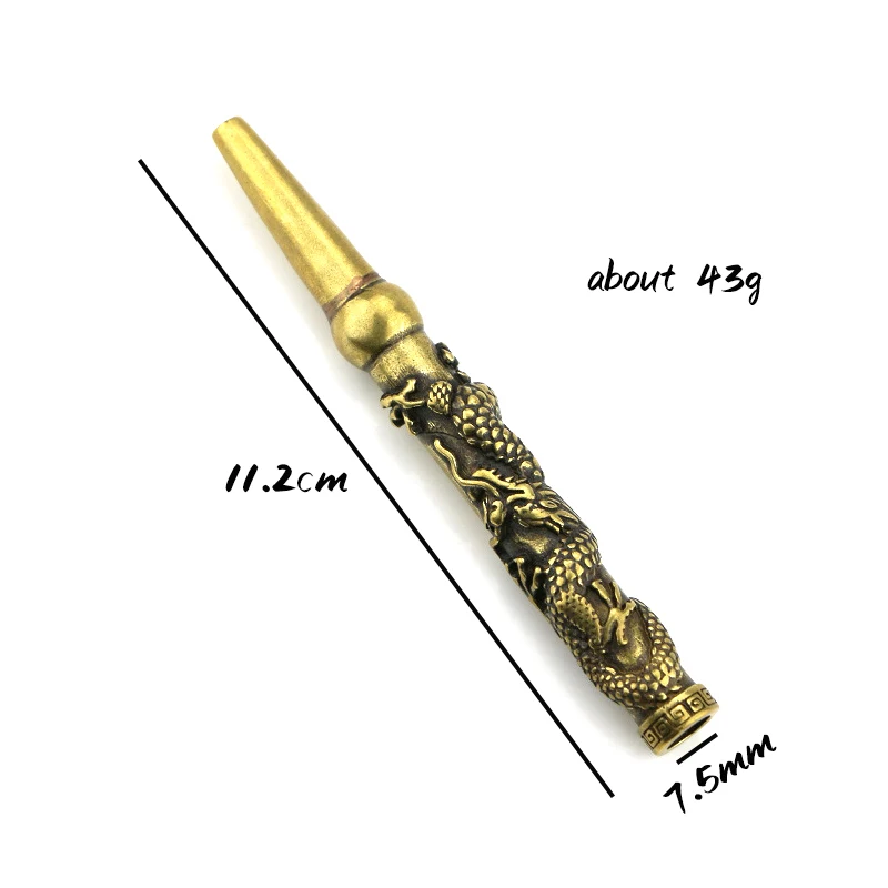 Ретро латунный держатель сигареты с дымчатым драконом фильтр табачная трубка