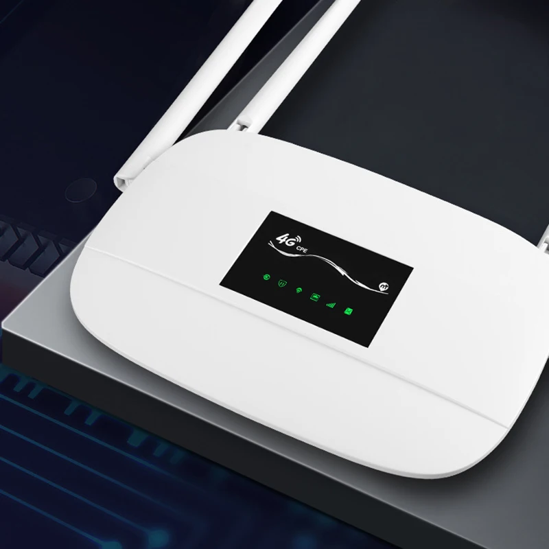 

Unlocked 4G LTE Wifi Router, Indoor 4G Wireless CPE Router with 4Pcs Antennas and LAN Port&SIM Card Slot EU Plug