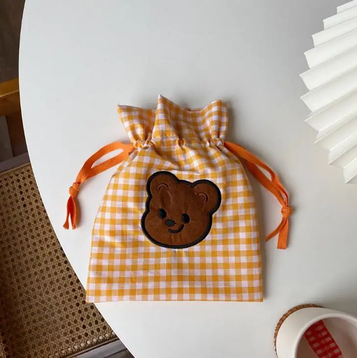 1 шт. корейский Очаровательные желтые в виде медведя из мультфильма сетки для