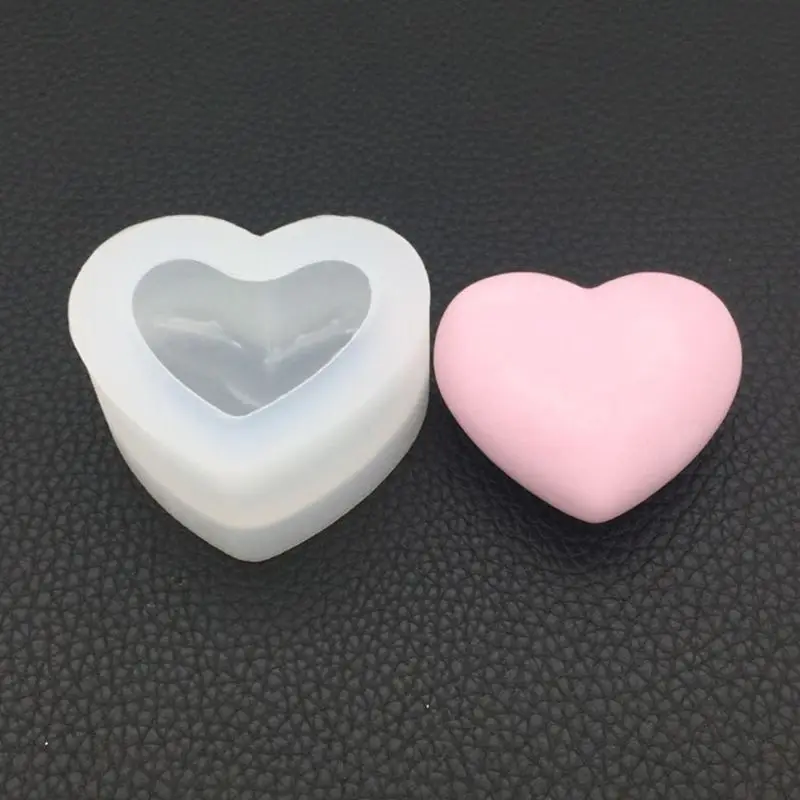

Silicone Mold Mirror Heart Shape 3D Smooth Crafts DIY Jewelry Making Handmade Cake Fondant Epoxy Resin Molds Decoration
