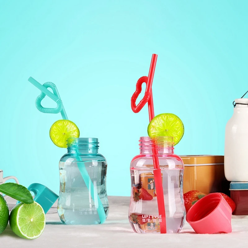 Мультяшная мини-бутылка для воды пластиковая прозрачная бутылка питья моих