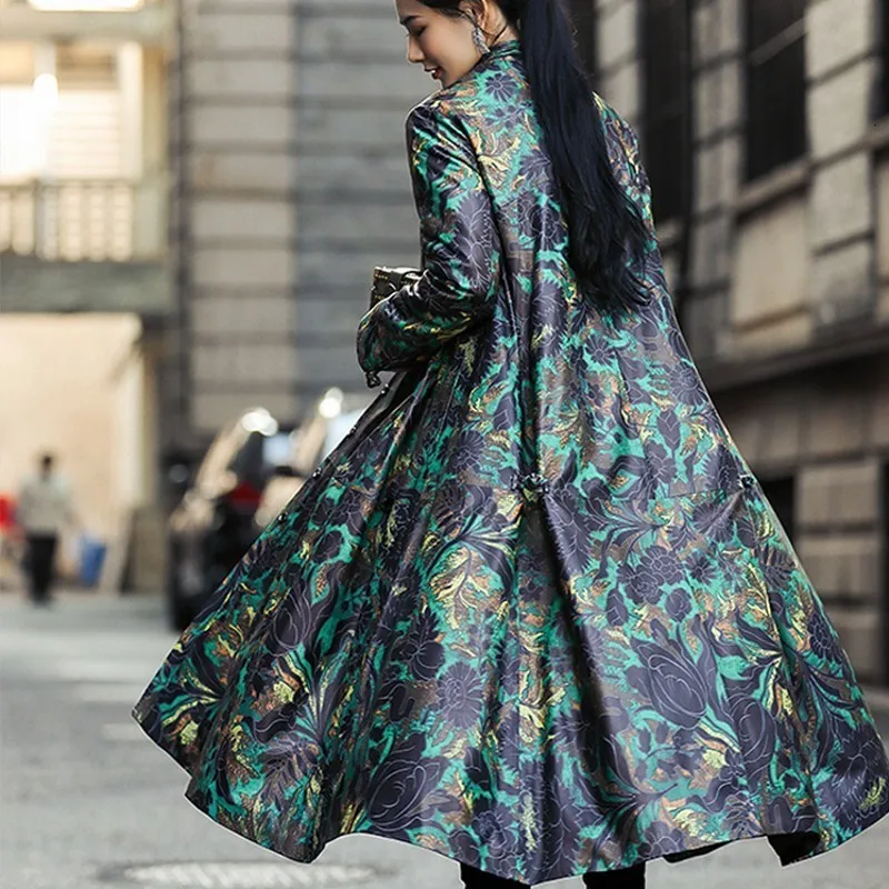 Женское кожаное нижнее пальто дизайнерское новое с принтом в виде длины и