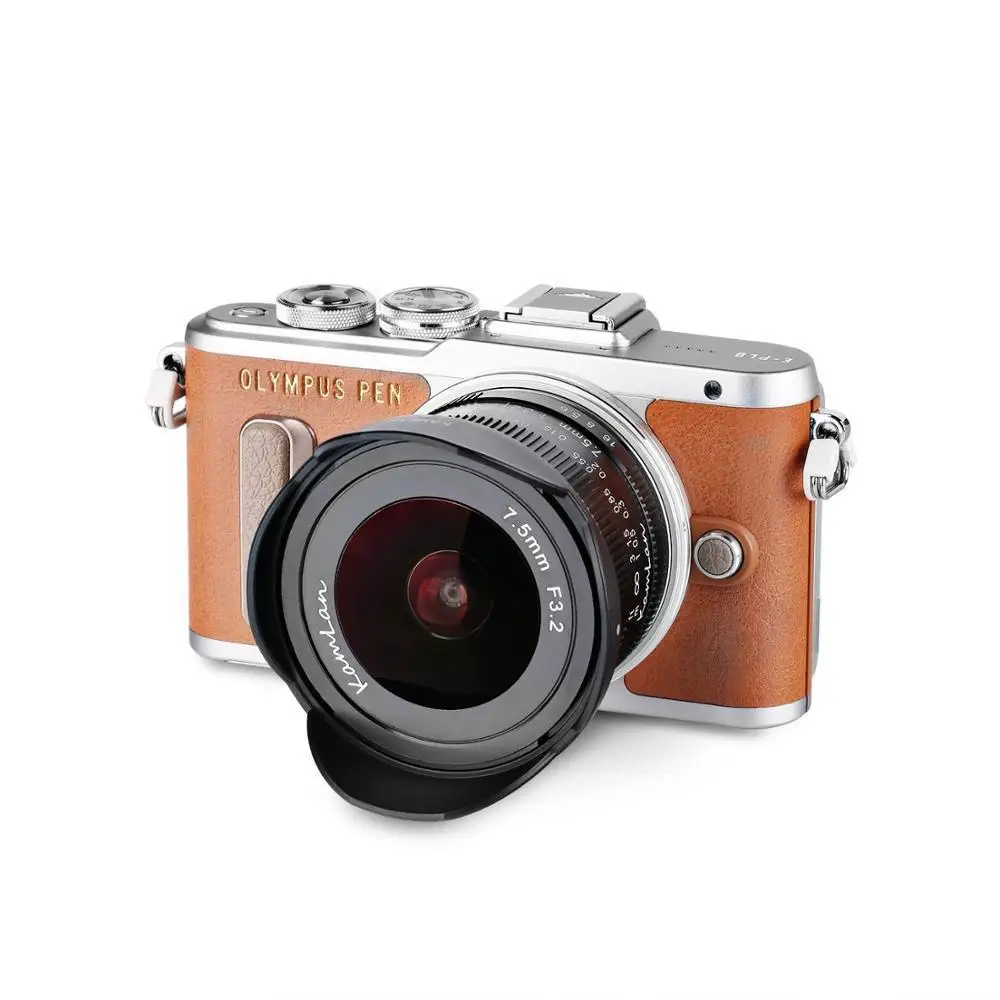 

7.5mm f3.2 Fixed-focus Large Aperture Fisheye Wide Angle Mirrorless Camera Lens M4/3-mount Wide Angle Lens Large Aperture Lens