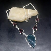 gemstonefactory jewelry big promotion unique 925 silver sea sediment blue topaz perfect women chain necklace 46cm 202101448