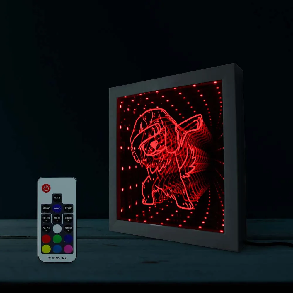 Dab танцевальный светодиодный кавалер Кинг чарльз спаниель светодиодное зеркало