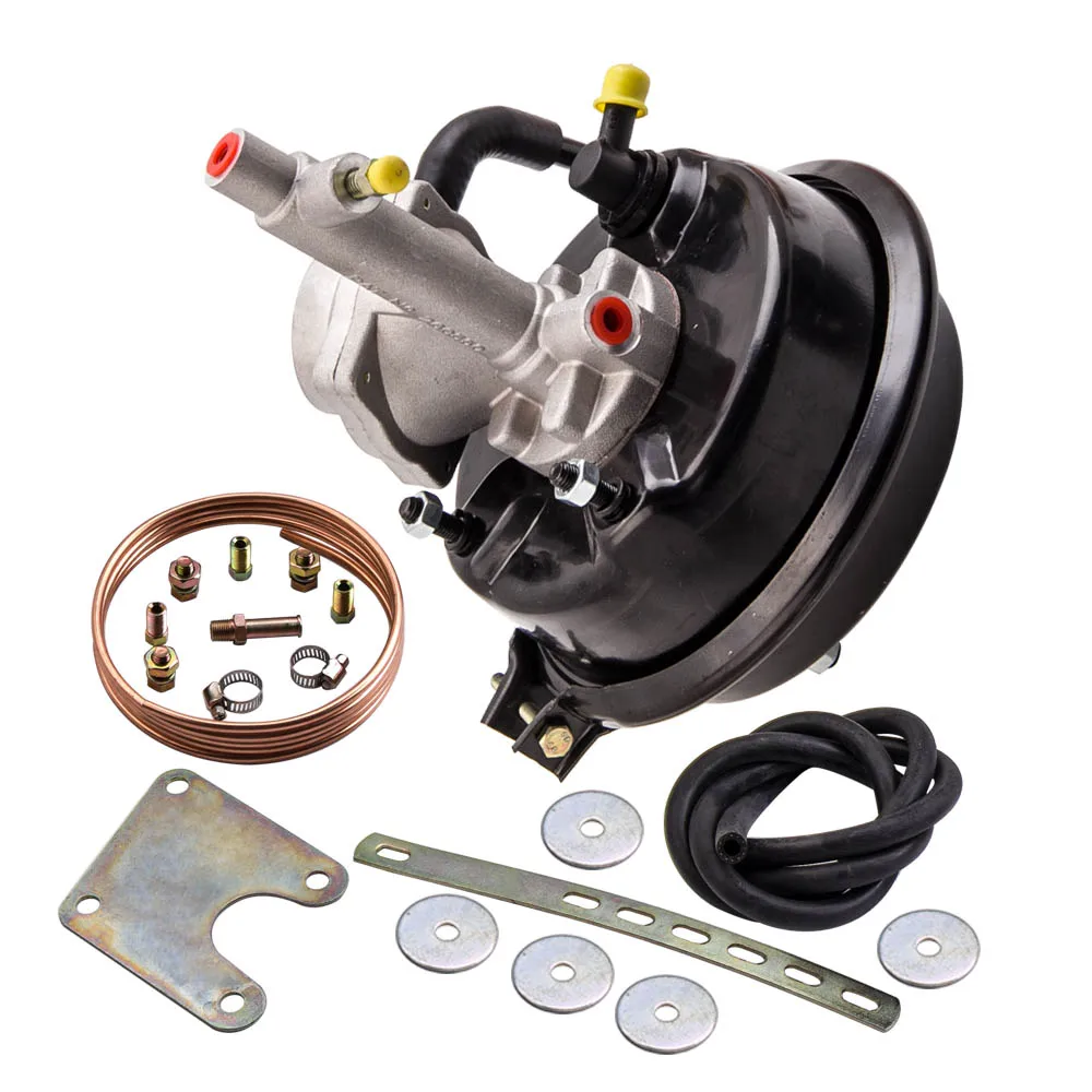 maxpeedingrods 820 PSI VH44 Remote Brake Booster + Bracket Mounting Kit for 4 wheel Drum | Engine