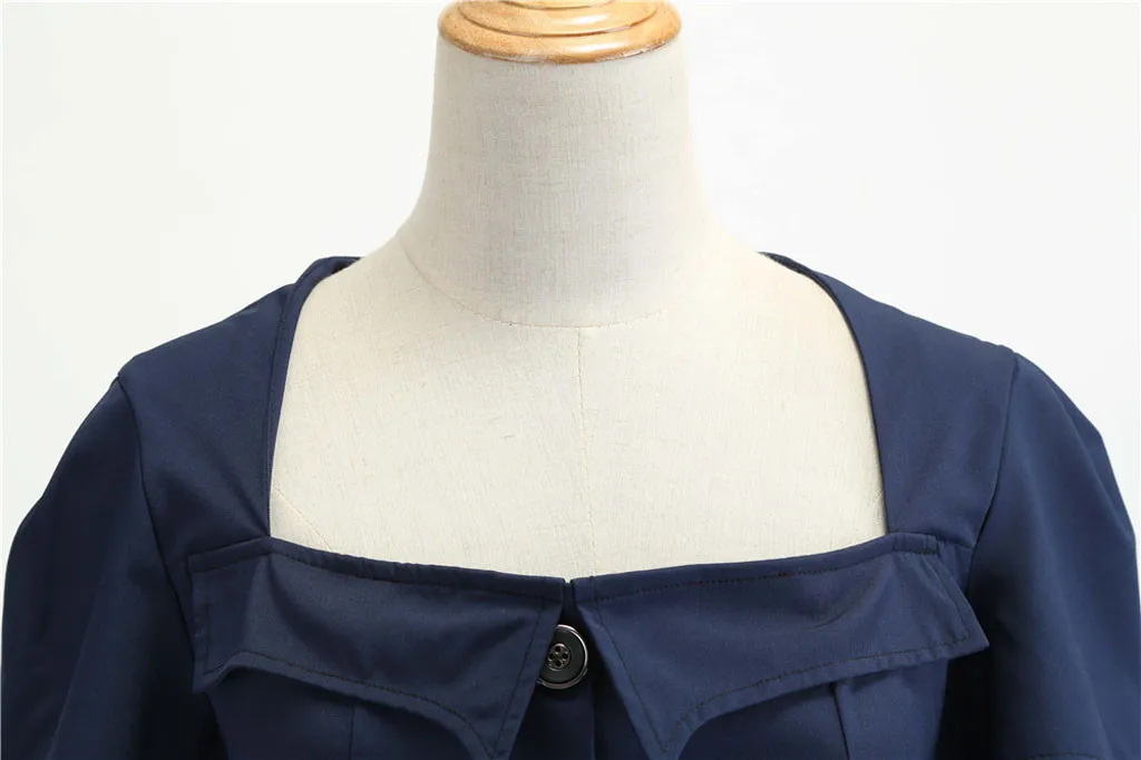 Женское винтажное платье с коротким рукавом Vadim однотонные платья длиной до