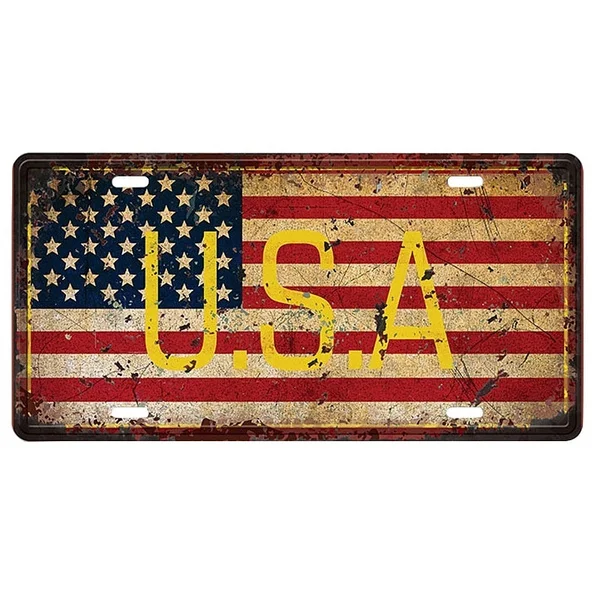 США в стиле потертый шик Олово Признаки 15*30 см пивной бар кафе дом Декор для стен