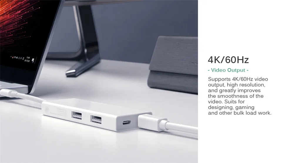 Xiaomi Mi USB-C type-C до 4 K/60Hz Mini DisplayPort USB-C PD 3,0 зарядный конвертер, usb-адаптер концентратор