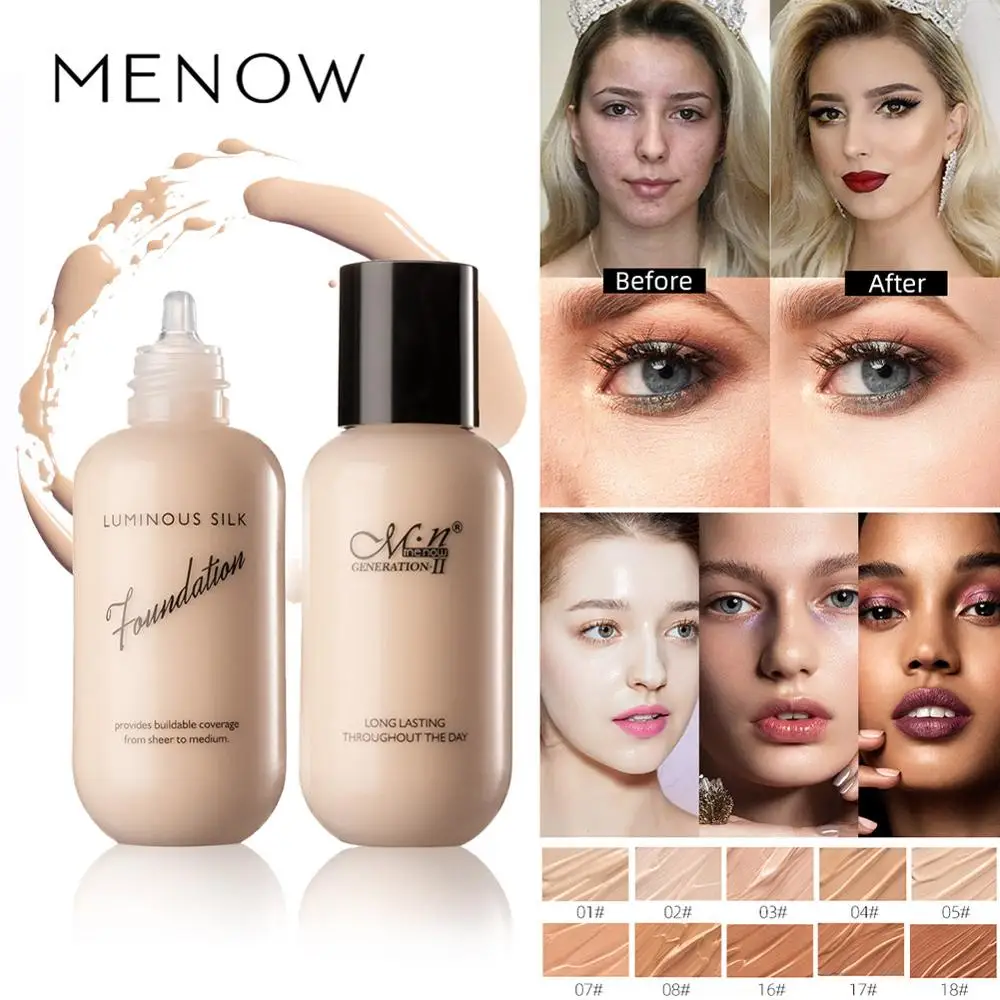 

Крем-основа MENOW F625 водостойкий для макияжа лица, 10 цветов