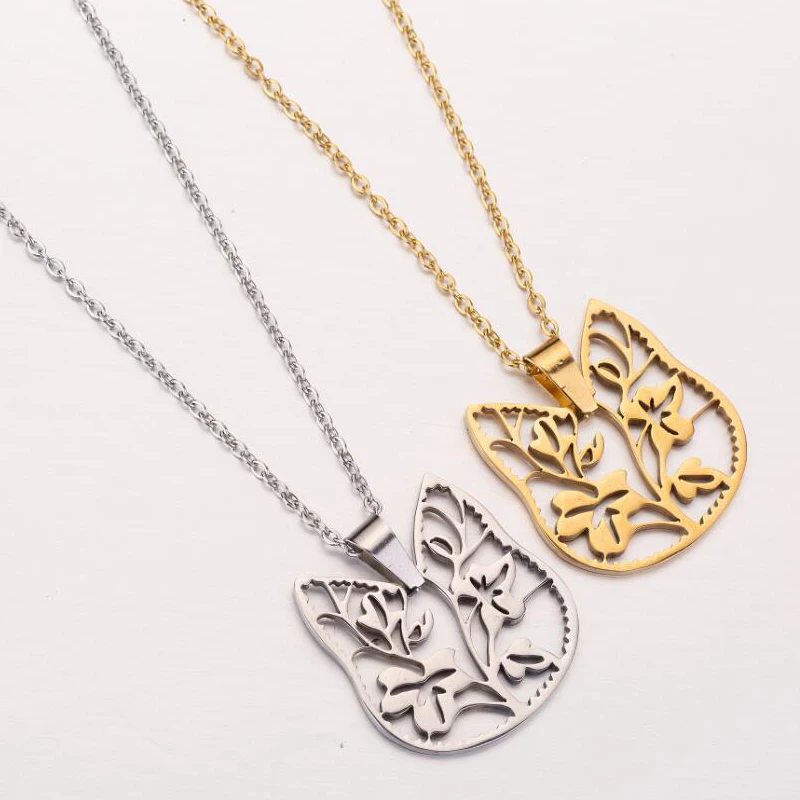 Ожерелье для женщин на шее цепочка из нержавеющей стали золотые ожерелья с