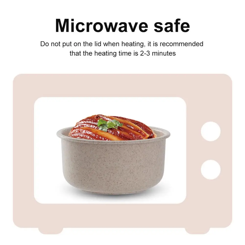 3 шт. контейнеры для хранения продуктов из пшеничной соломы с крышкой|Чаши| |