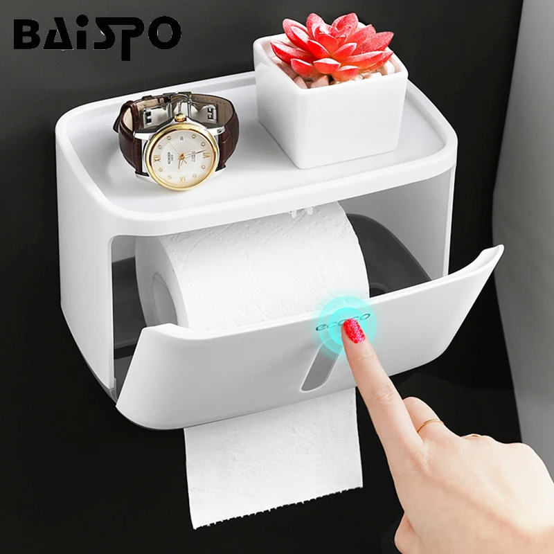 Портативный держатель туалетной бумаги BAISPO домашняя коробка для хранения