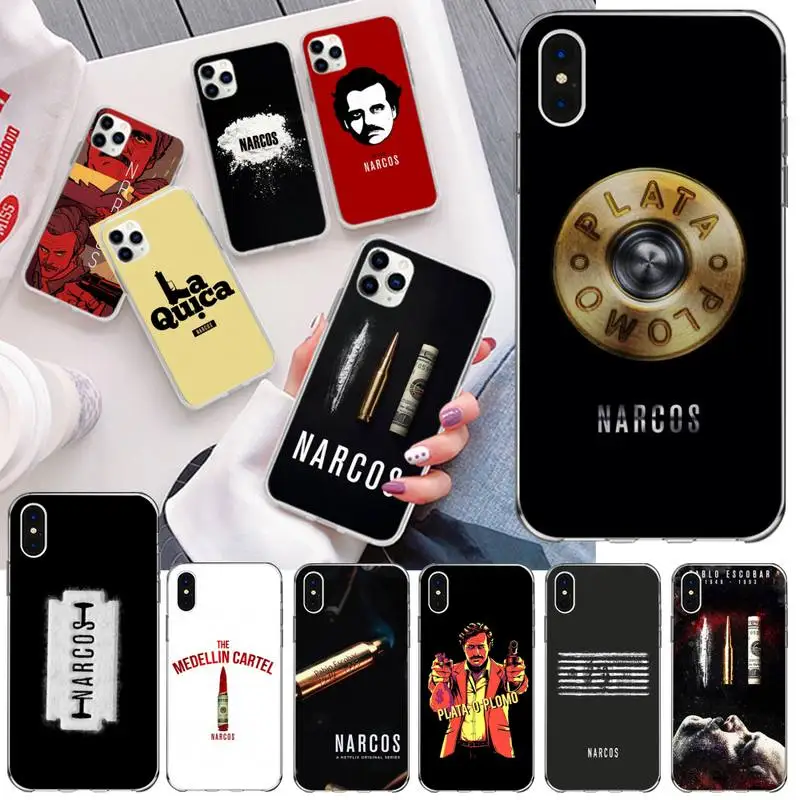 

USAKPGRT Popular movies narcos Phone Case for iphone 12 pro max mini 11 pro XS MAX 8 7 6 6S Plus X 5S SE 2020 XR cover